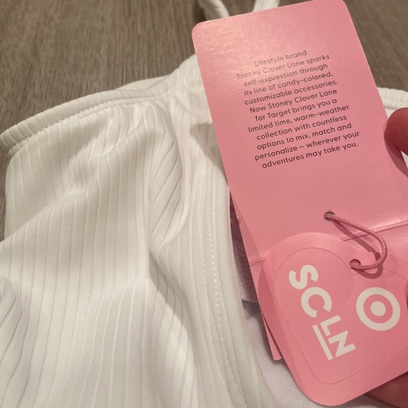 NWT Stoney Clover Lane Target White Ribbed One Piece Bathing Suit - Picture 5 of 6